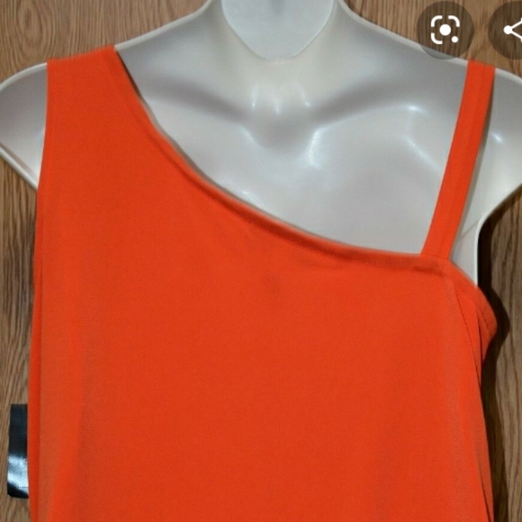 NWT INC INTERNATIONAL 1X Plus Orange embellished Sleeveless Top - Picture 7 of 13